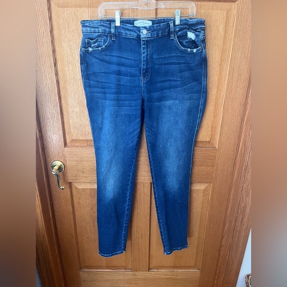 Flying Monkey Denim - Flying Monkey Dark, mid rise  Blue Skinny Jeans